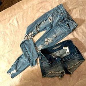 🦅 American Eagle pants, size 2 petite, shorts size 0 ,trendy and comfortable